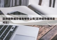 区块链数据存储有哪些公司[区块链存储项目对比]