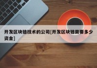 开发区块链技术的公司[开发区块链需要多少资金]